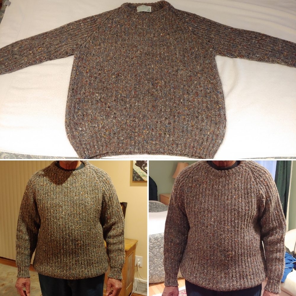 Handmade VTG men's size 44 knit sweater